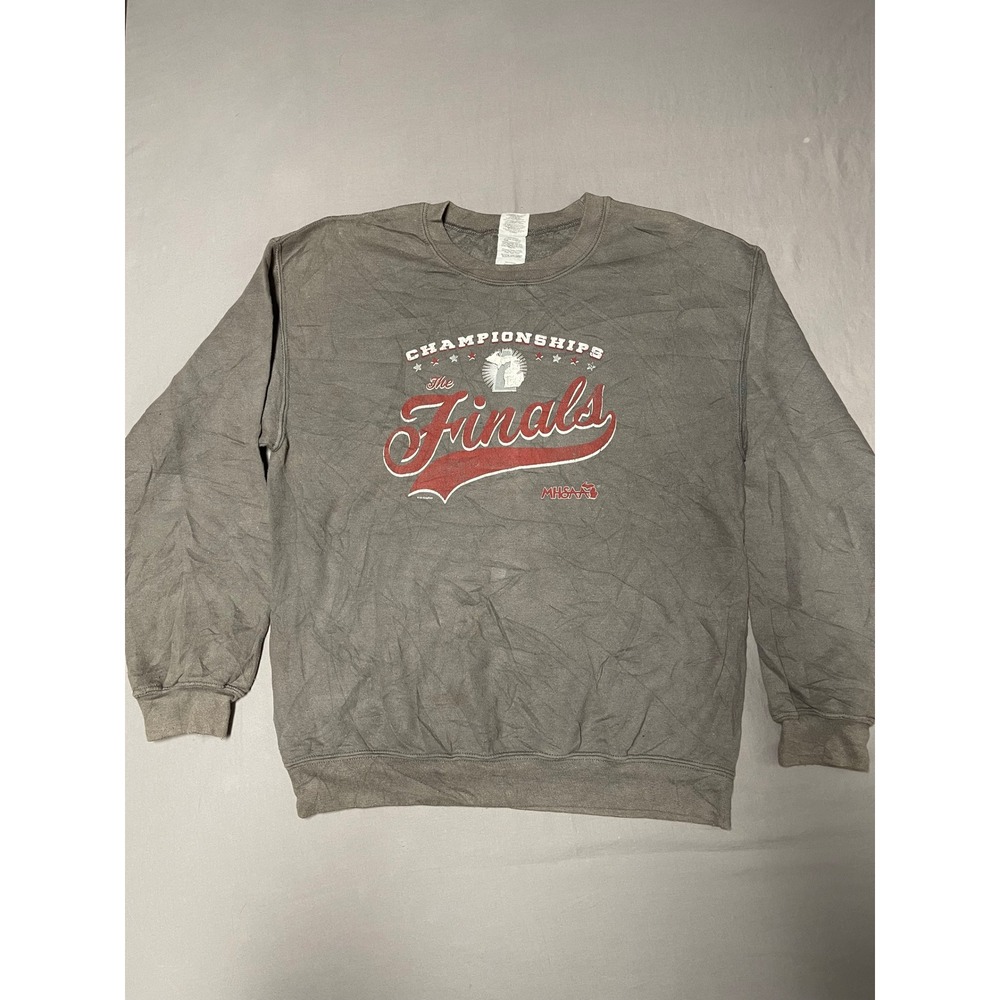 Gildan Heavy Blend MHSAA The Finals Championships Grey Sweatshirt Mens Medium